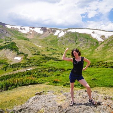 Flexing at Rocky Mountain National Park.