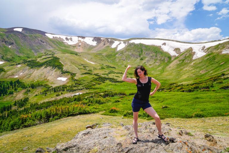 Flexing at Rocky Mountain National Park.