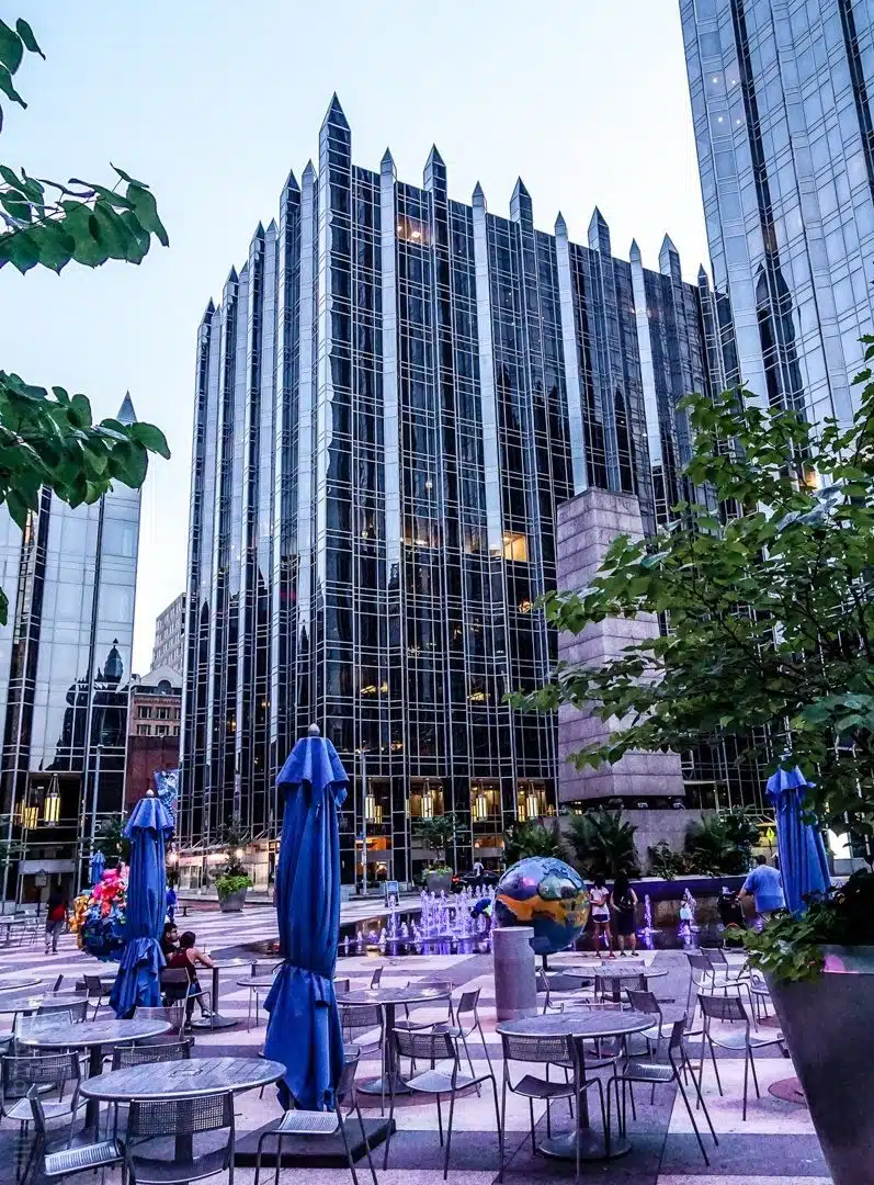 Fun places to go: Pittsburgh architecture and PPG Place spiky courtyard