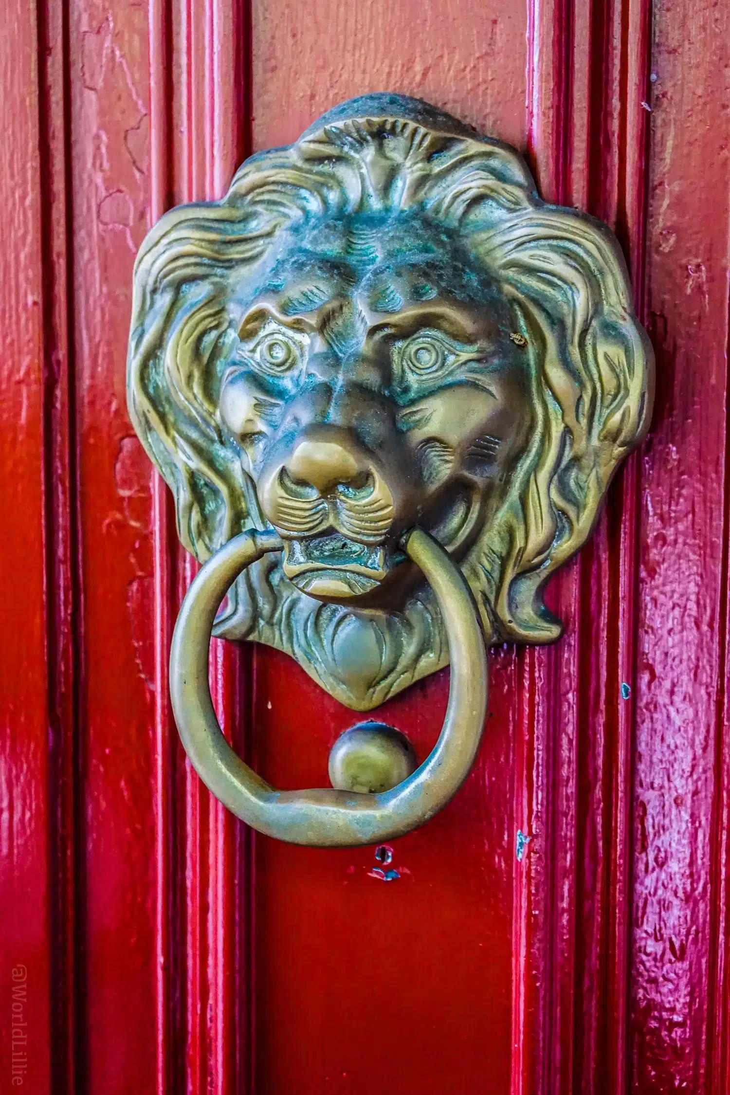 The lion door knocker at the Red Lion Inn, Stockbridge, MA.