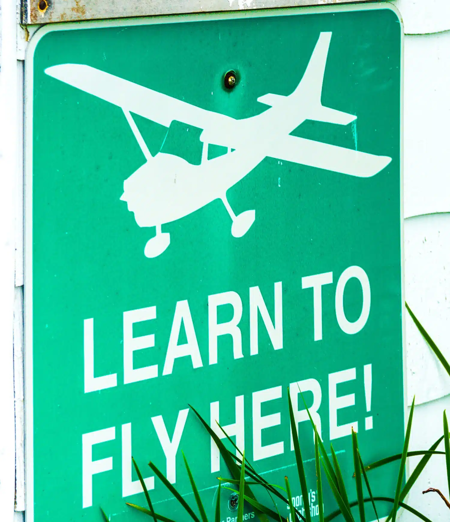 Learn to fly sign from Great Barrington Airport