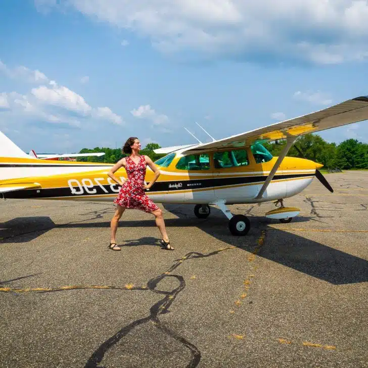 I loved posing with the planes!