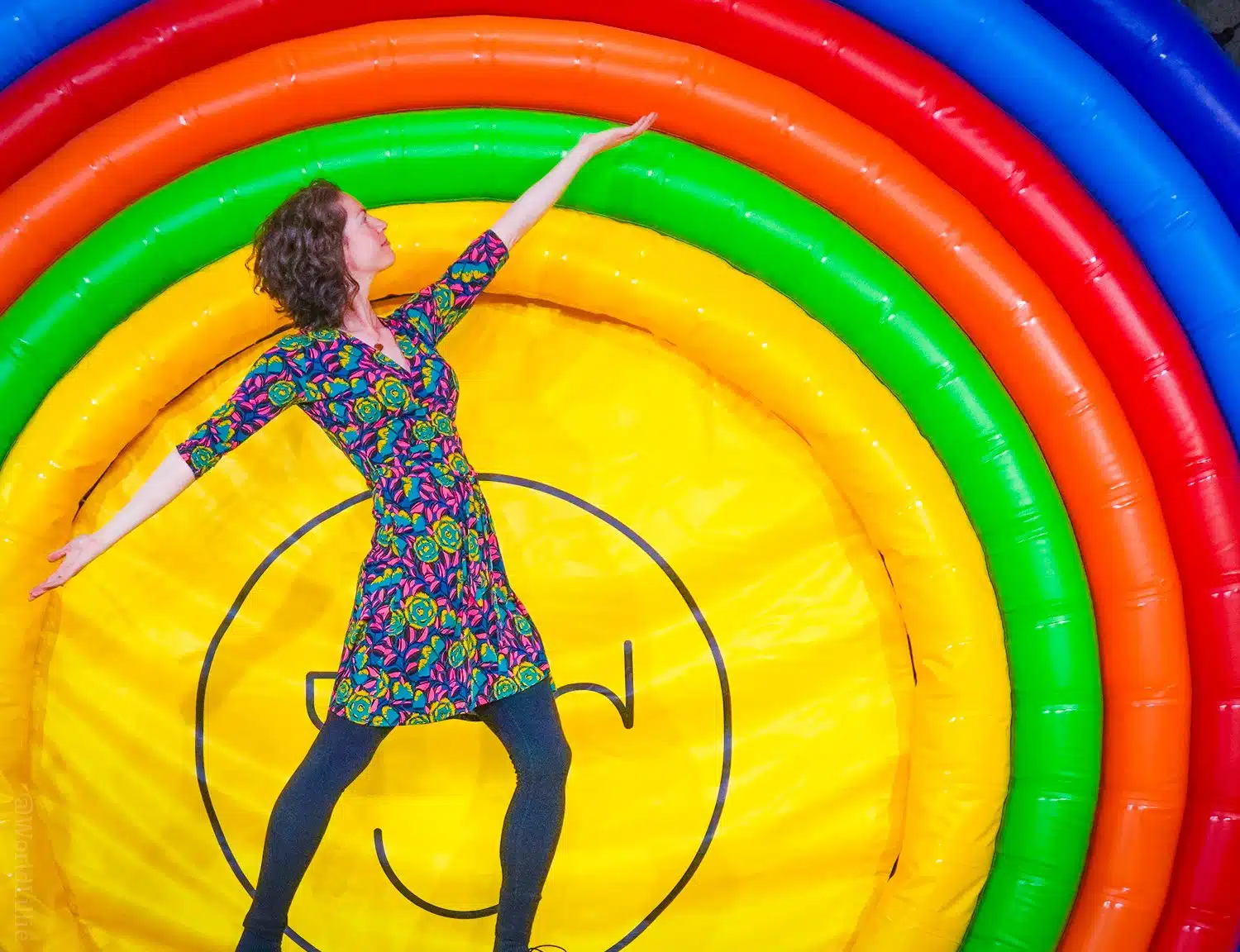 The iconic Happy Place bouncy rainbow.