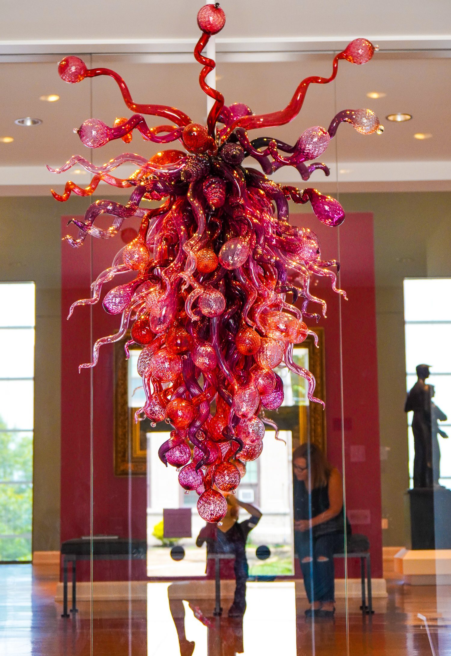 Chihuly chandelier sculpture in Greensburg, PA