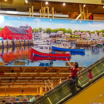 Wegmans Natick boat mural