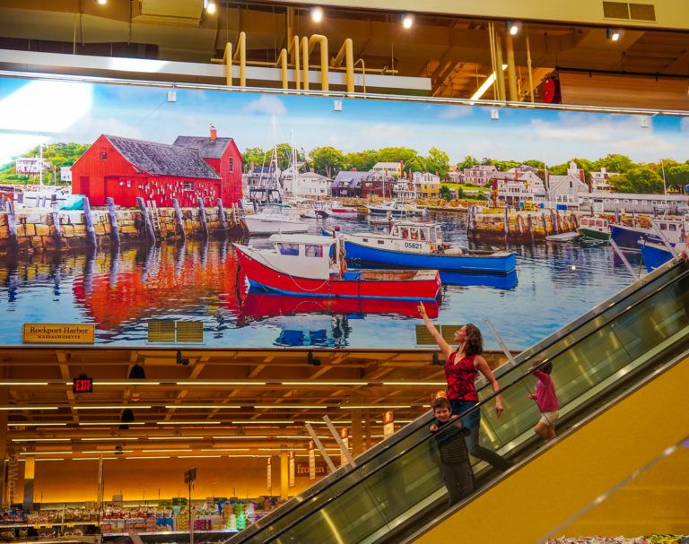Wegmans Natick boat mural