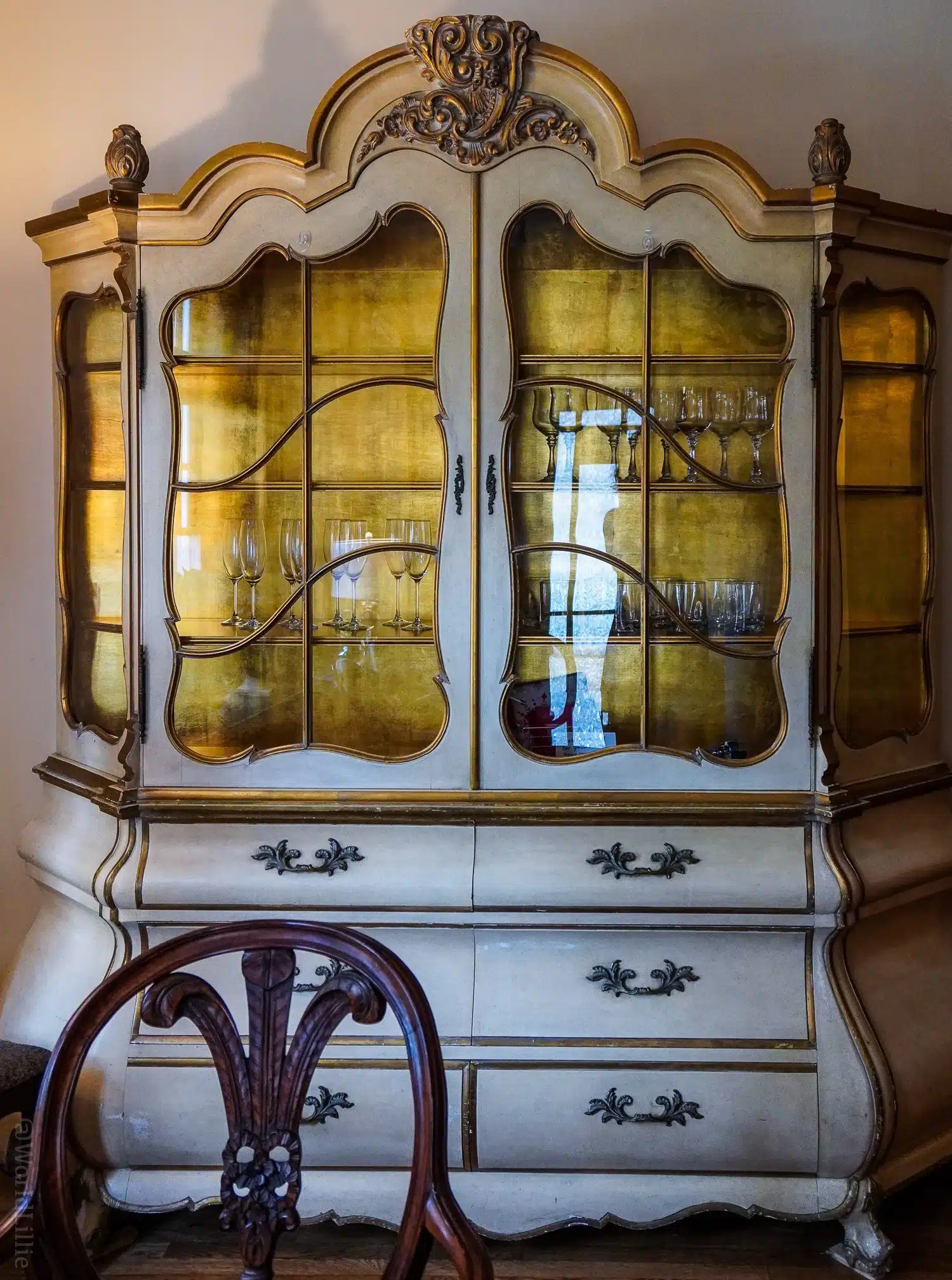 A magical looking piece of furniture in the central sitting room.