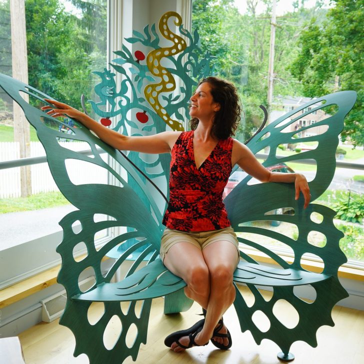Metal butterfly chair!