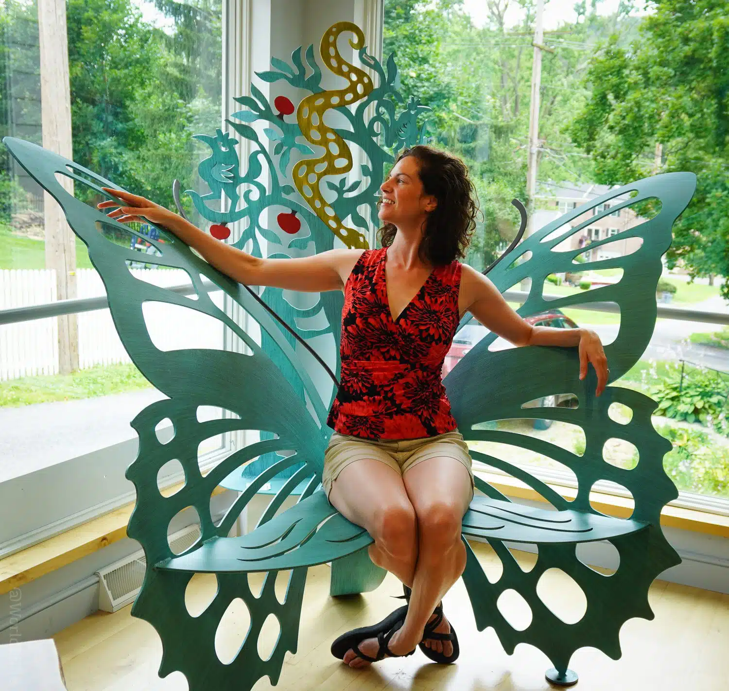 Metal butterfly chair!