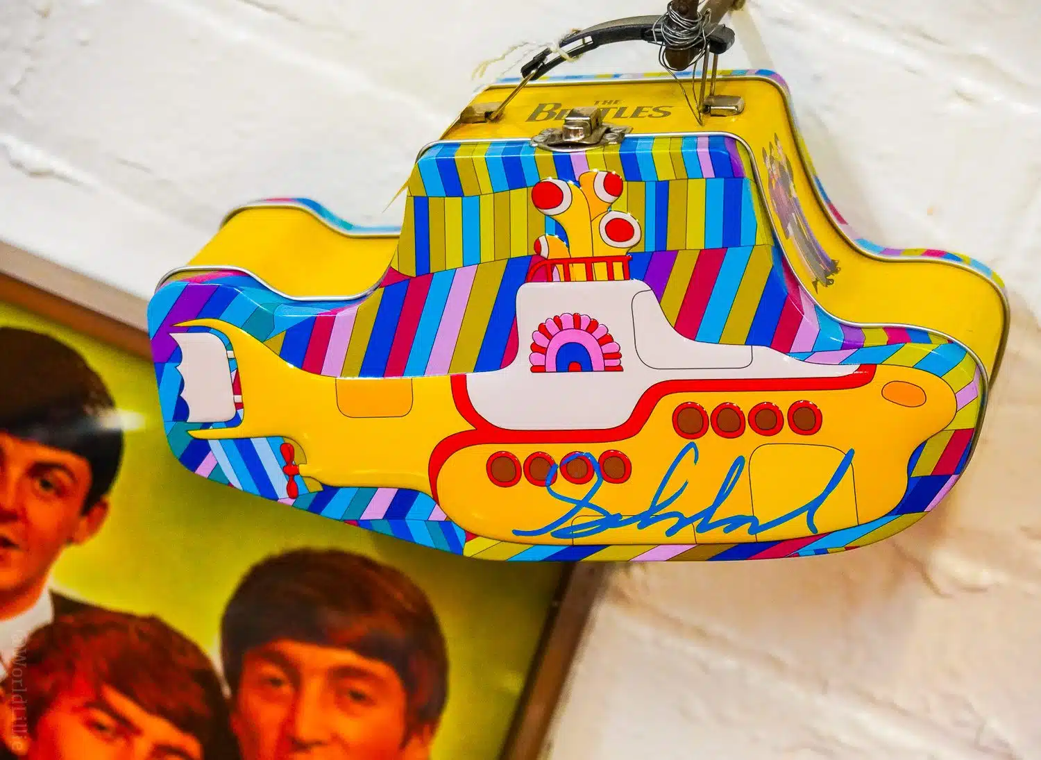 Rare Yellow Submarine lunch box for Beatles fans.