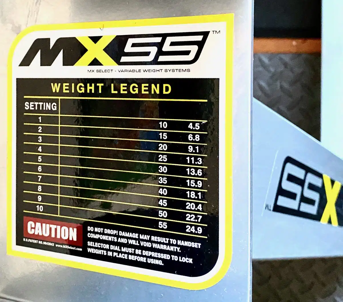 MX55 adjustable dumbbells weight legend