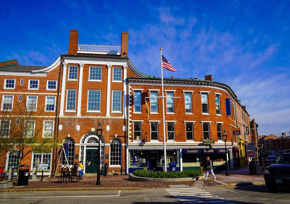 Market Square in Portsmouth, NH.