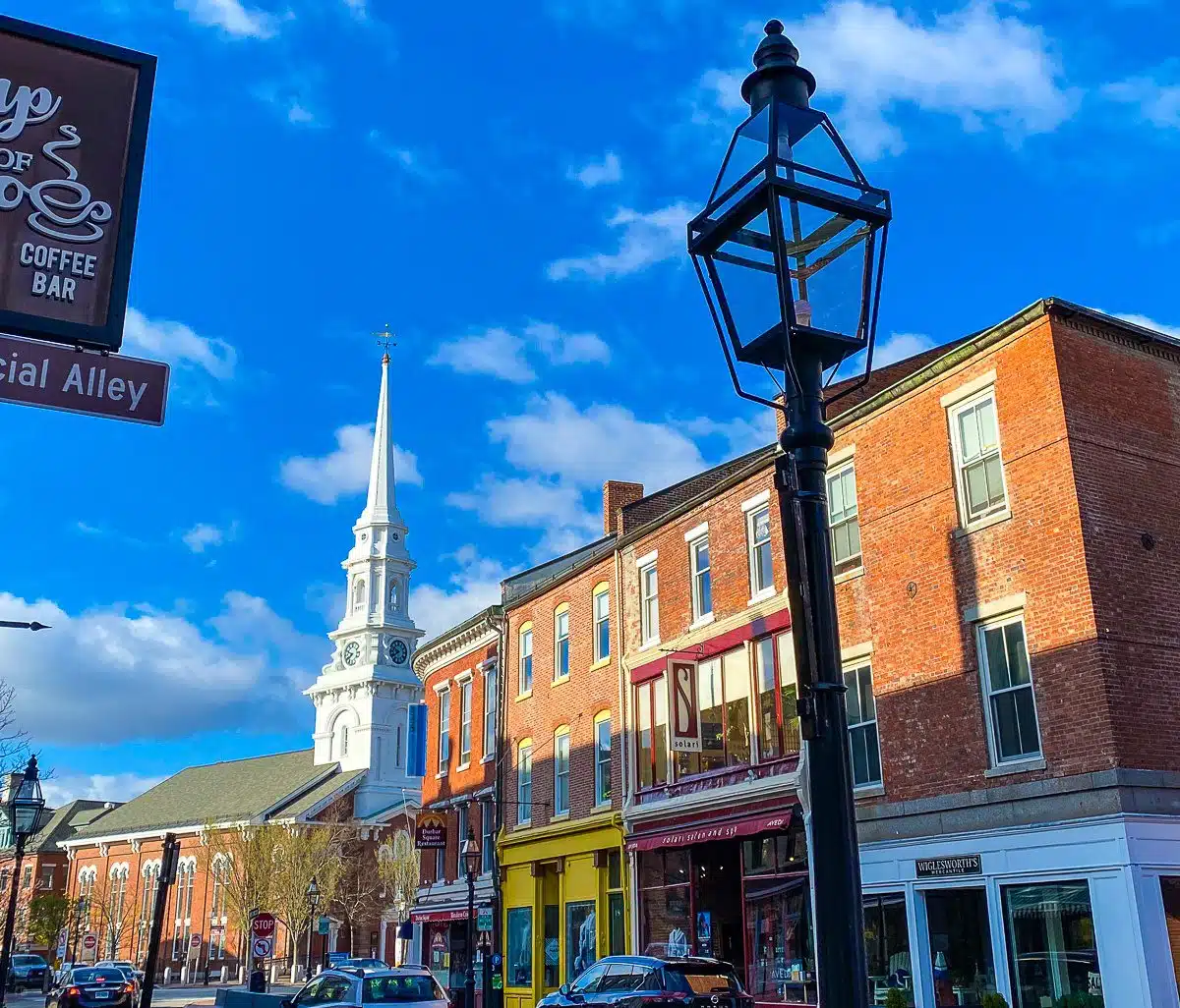 Portsmouth, NH is full of cute shops and restaurants.