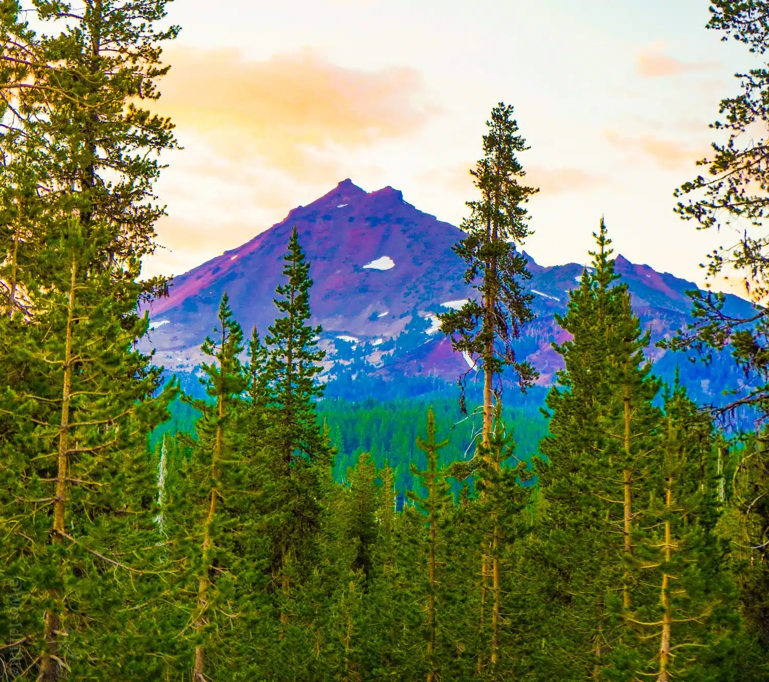 Oregon Mountains peeking up to say hello.