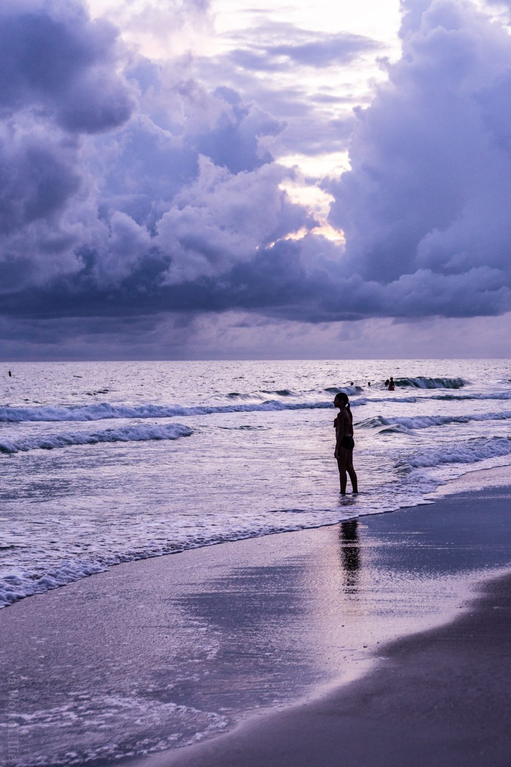 A moody beach silhouette.