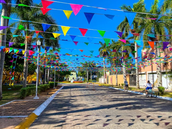 A beautiful street in Merida, Mexico.