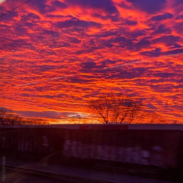 An epic sunset I saw in the first winter holidays after marriage separation.