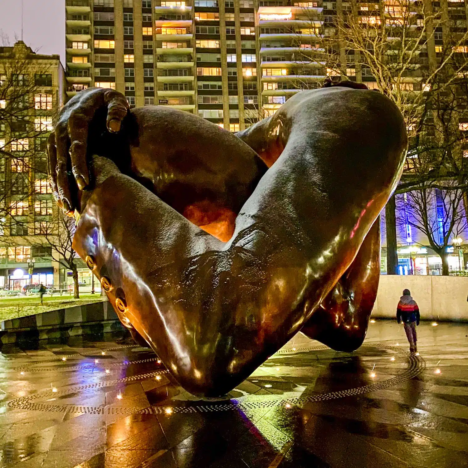 Boston's Embrace sculpture is a heart at certain angles.