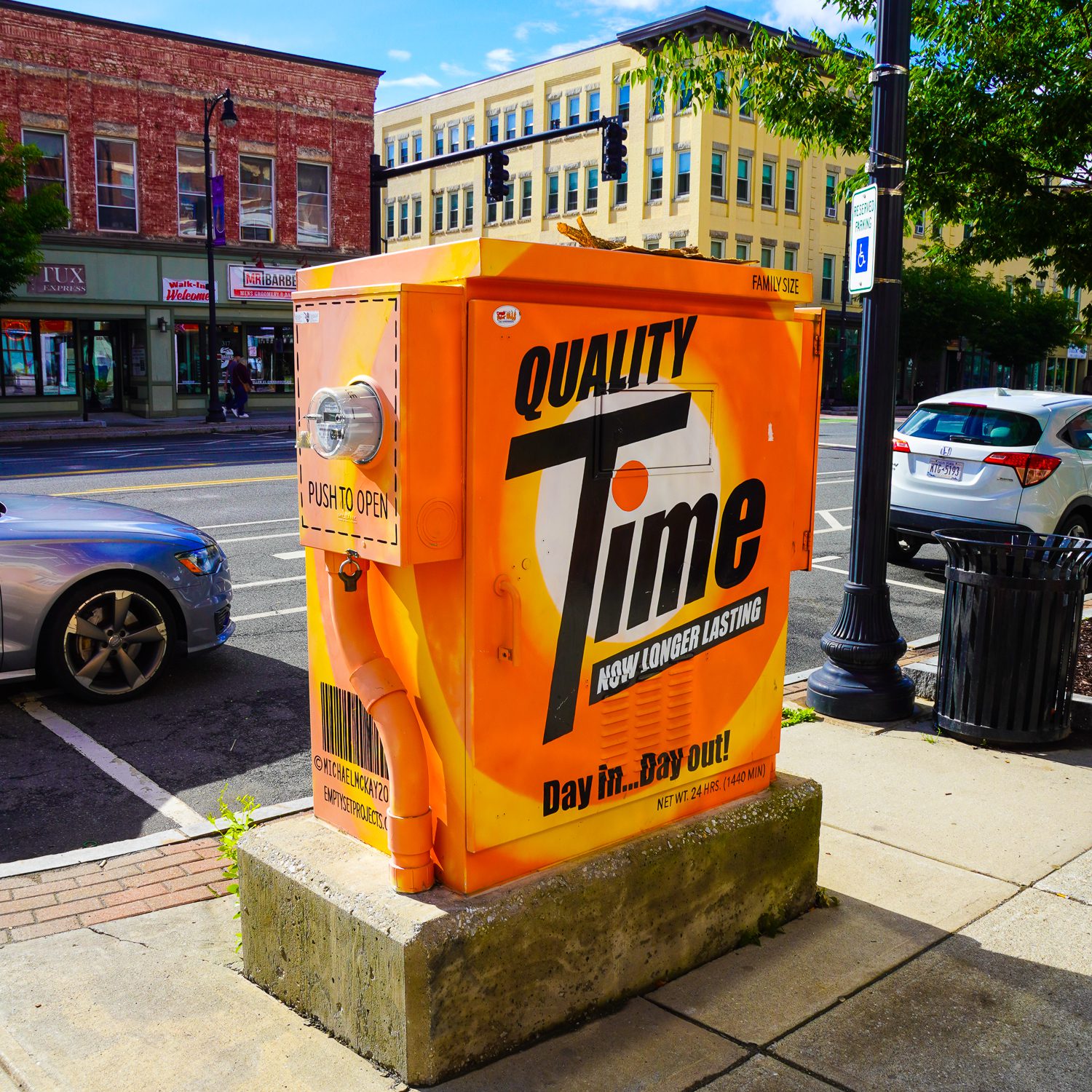 Public art in Pittsfield: "Quality Time."