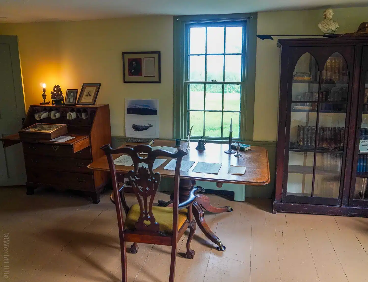 Herman Melville's study and desk.