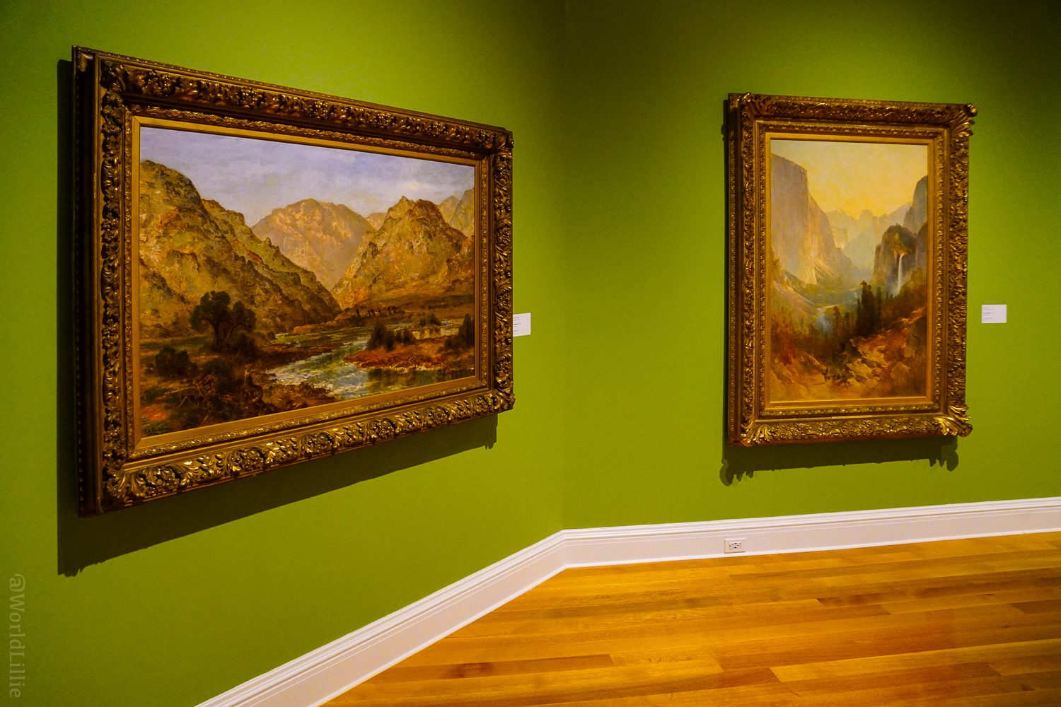 Two of the Hudson School nature paintings.