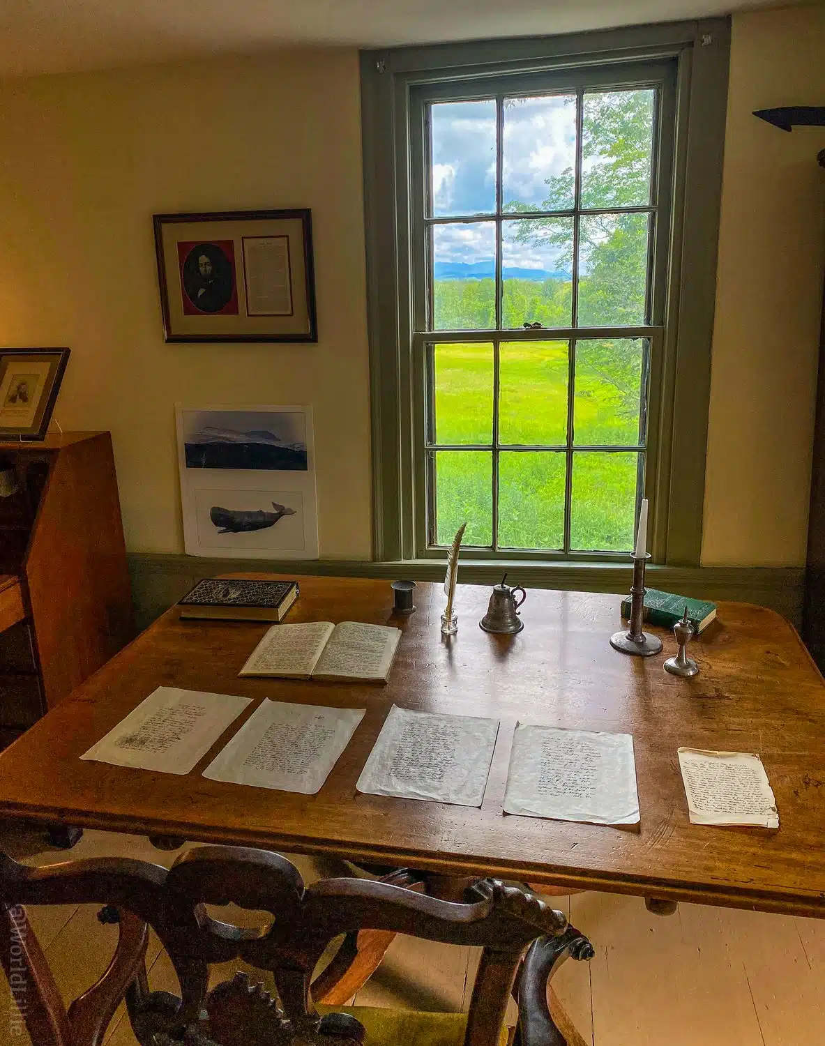 Herman Melville's desk where he wrote Moby Dick!
