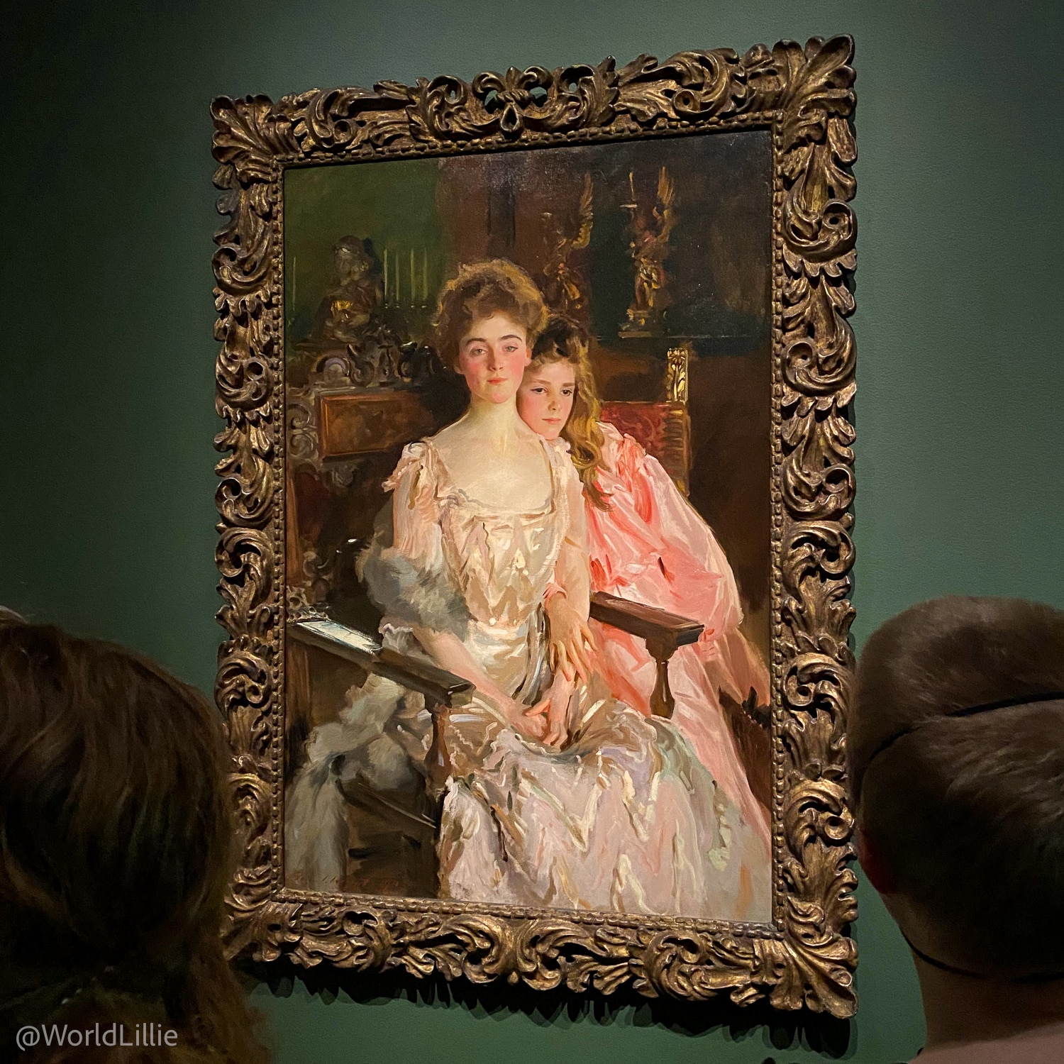 "Mrs. Fiske Warren (Gretchen Osgood) and Her Daughter Rachel," by Sargent in 1903.