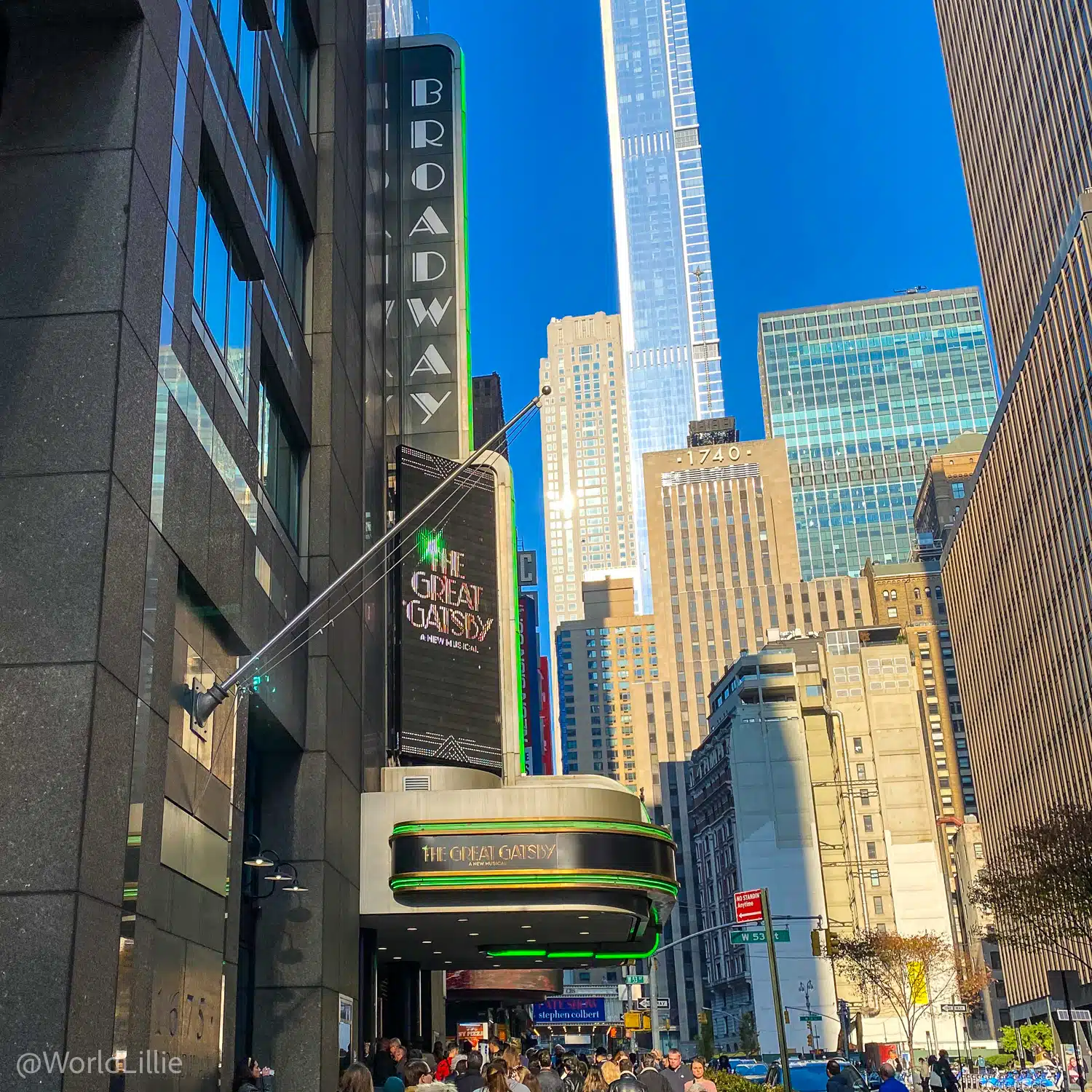 The Broadway Theatre where I saw Gatsby.