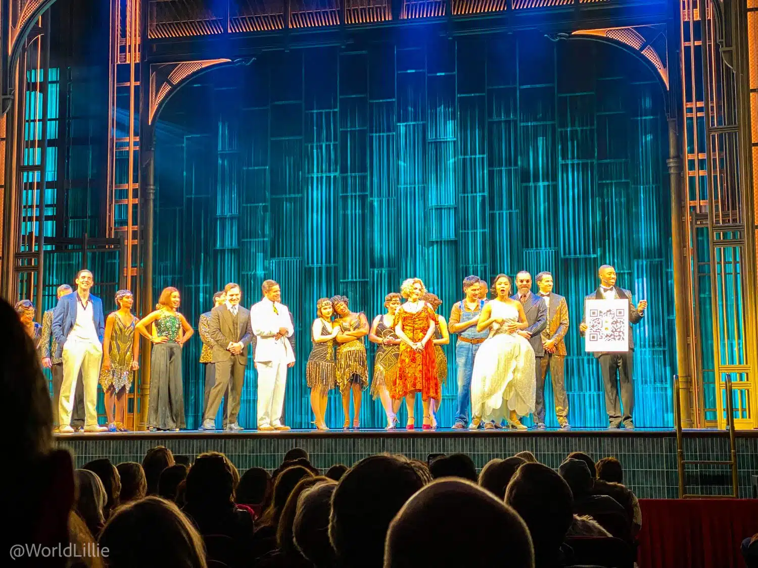 We were allowed to take this photo of the "Gatsby" cast after the show ended.