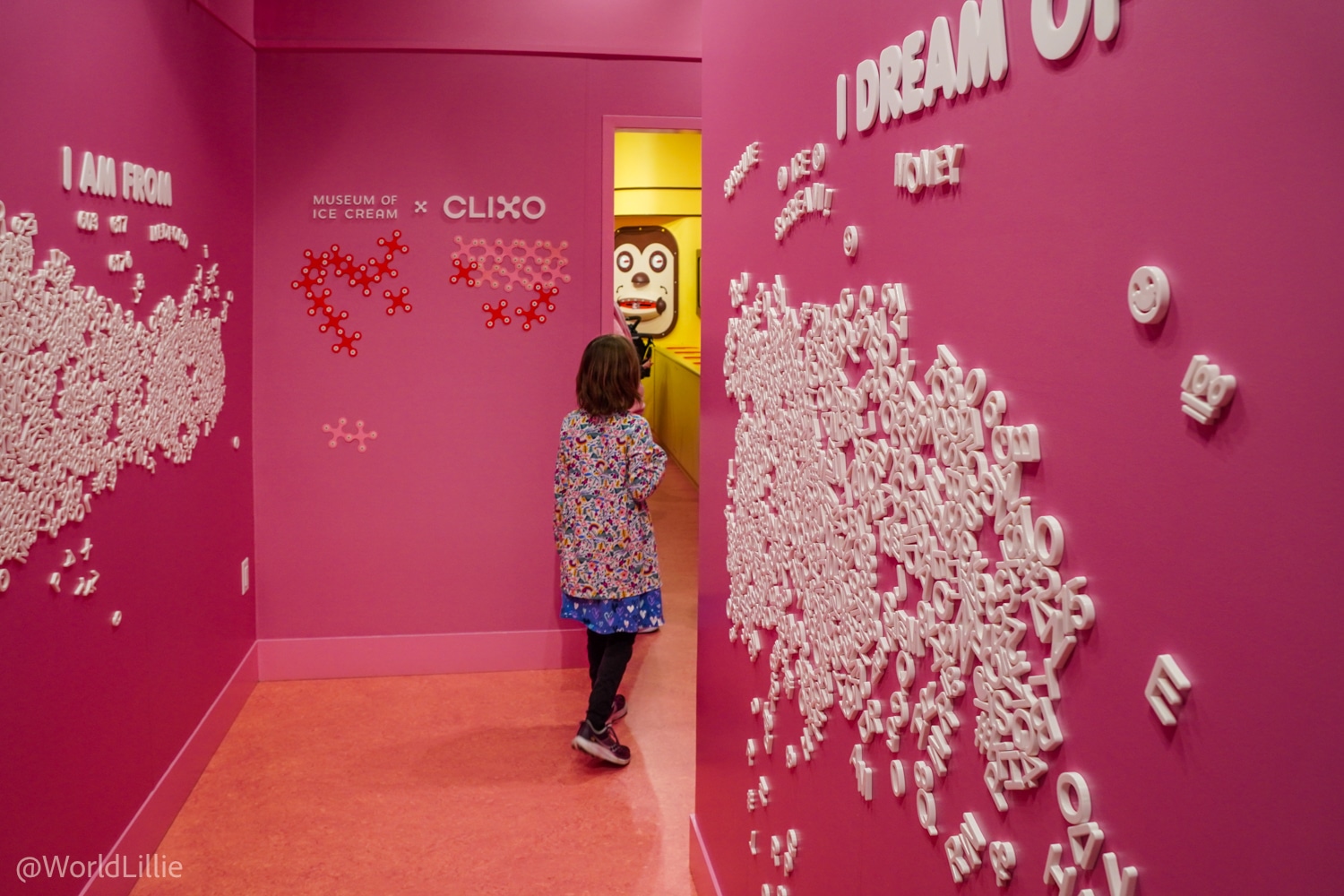 The "Make a Statement" play space in the Museum of Ice Cream, Boston is a hallway.