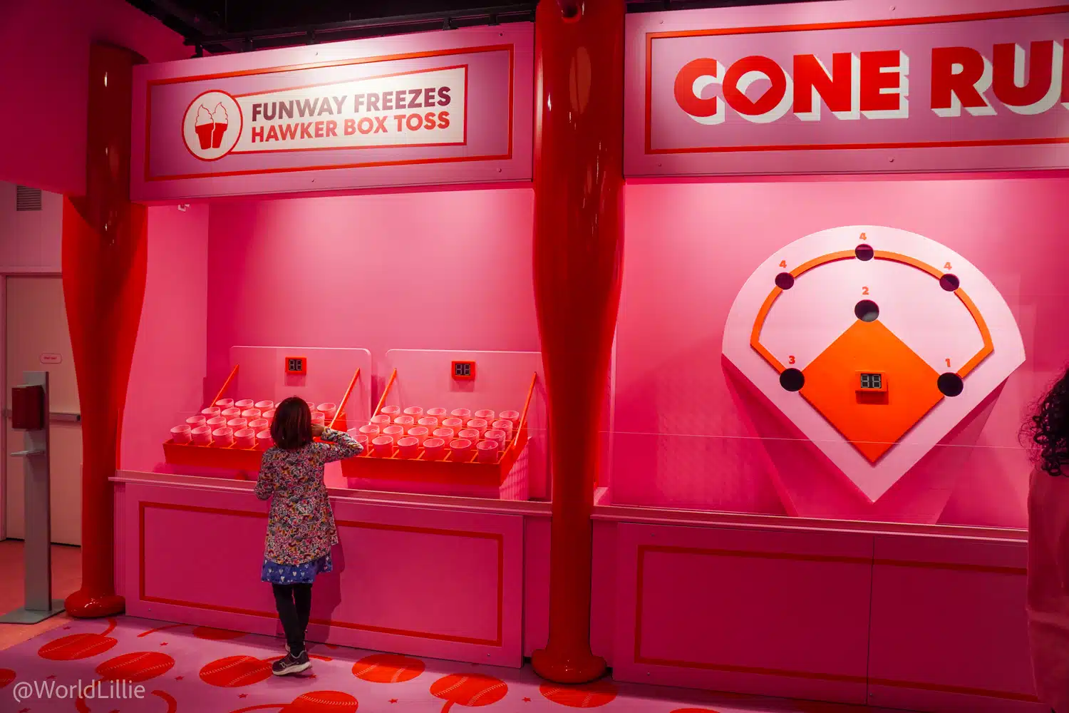 "Funway Park" at the Museum of Ice Cream had lots of games that involved throwing balls.