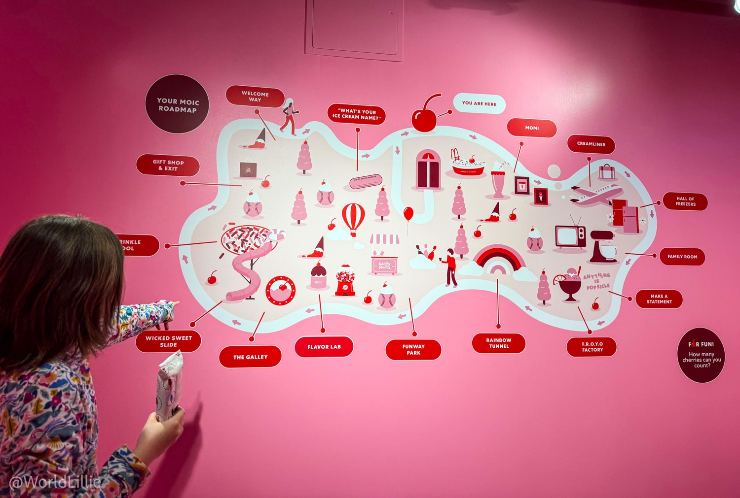 A map of the Museum of Ice Cream, Boston.