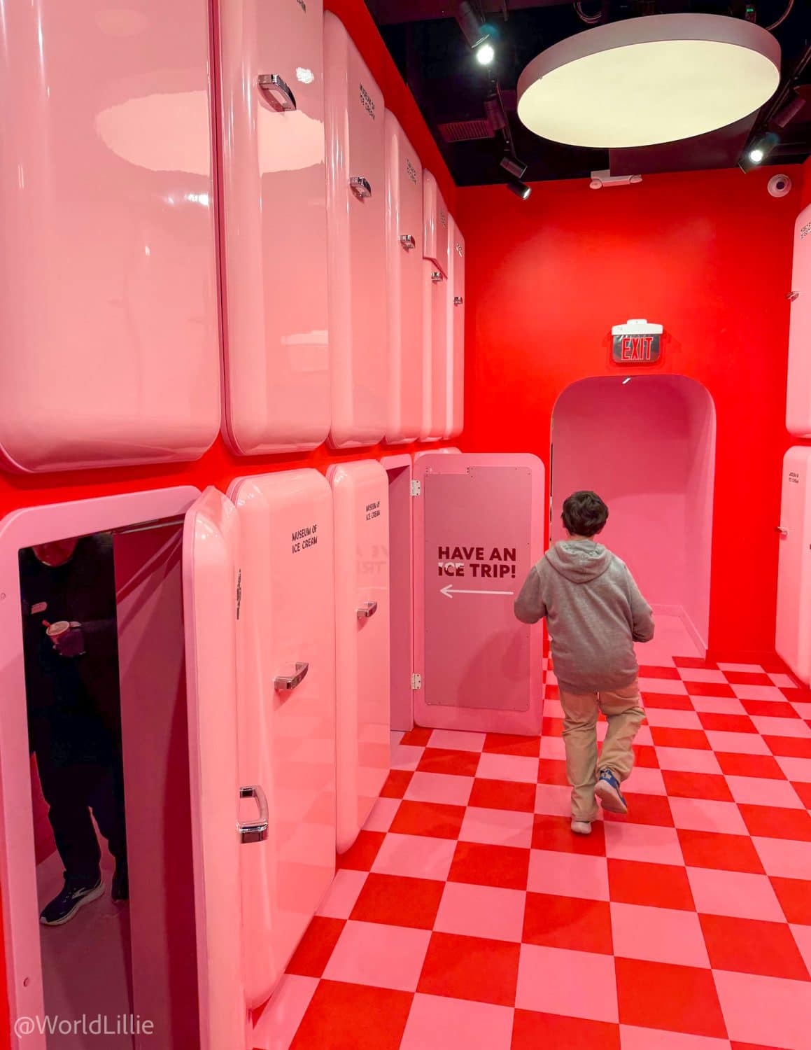 The "Hall of Freezers" in the Museum of Ice Cream, Boston.