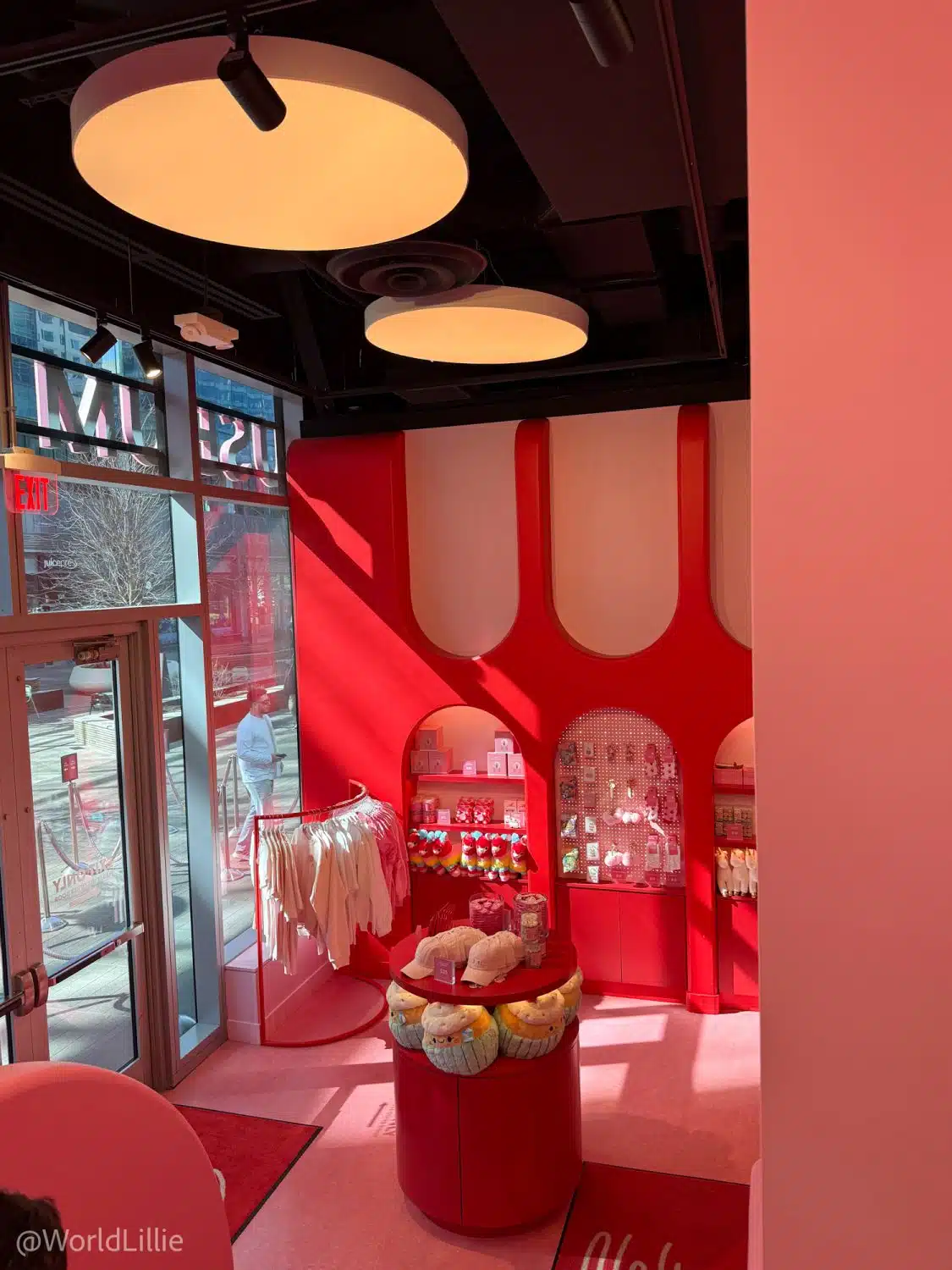 The gift shop at the Museum of Ice Cream's exit.