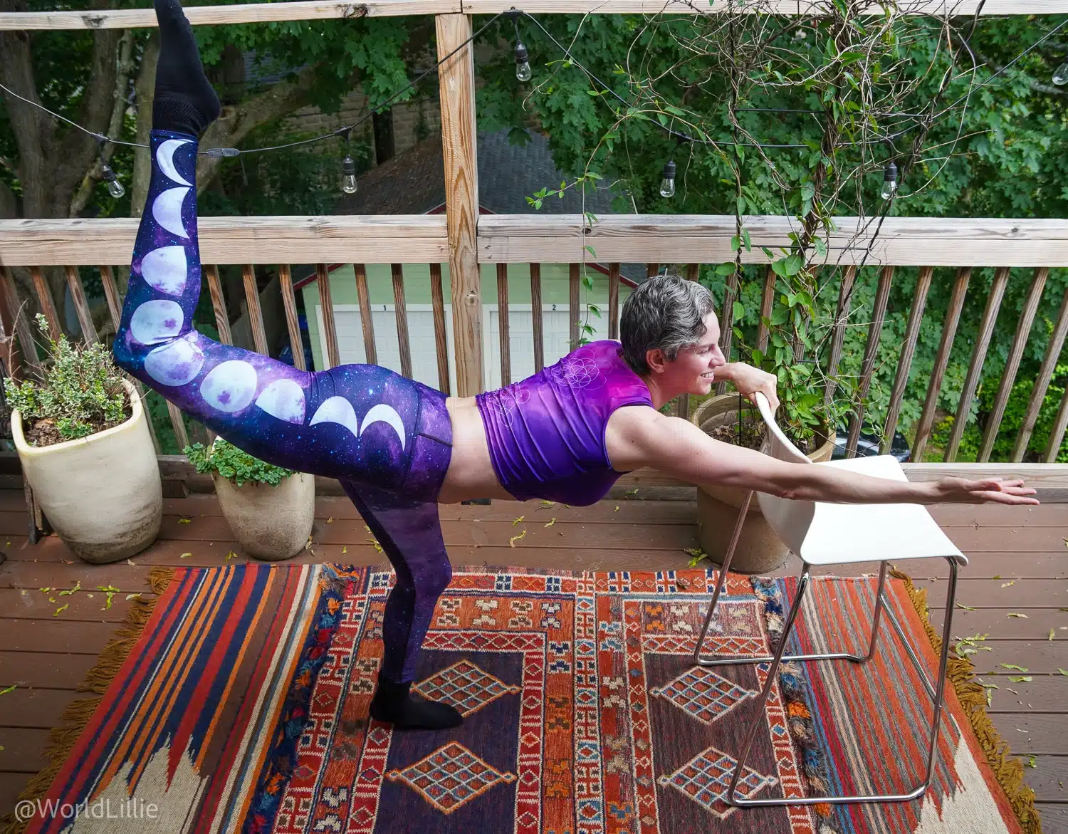 Me doing a "Barre Blend" move.